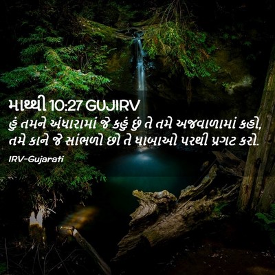 Picture 02 - માથ્થી 10:27 GUJIRV - હું તમને - Bible Verse Picture
