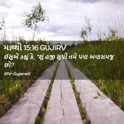 Picture 02 - માથ્થી 15:16 GUJIRV - ઈસુએ કહ્યું કે, - Bible Verse Picture