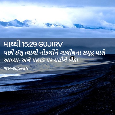 Picture 02 - માથ્થી 15:29 GUJIRV - પછી ઈસુ ત્યાંથી - Bible Verse Picture
