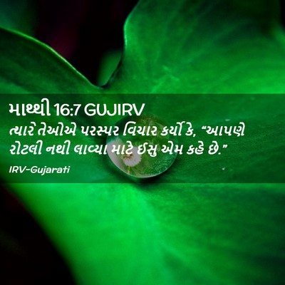 Picture 02 - માથ્થી 16:7 GUJIRV - ત્યારે તેઓએ - Bible Verse Picture