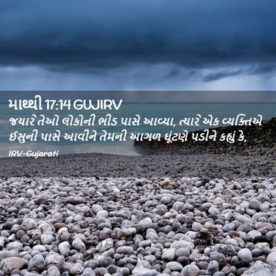 Picture 02 - માથ્થી 17:14 GUJIRV - જયારે તેઓ લોકોની - Bible Verse Picture
