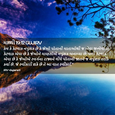 Picture 02 - માથ્થી 19:12 GUJIRV - કેમ કે કેટલાક - Bible Verse Picture