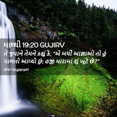 Picture 02 - માથ્થી 19:20 GUJIRV - તે જુવાને તેમને - Bible Verse Picture