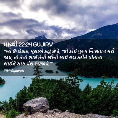 Picture 02 - માથ્થી 22:24 GUJIRV - “ઓ ઉપદેશક, મૂસાએ - Bible Verse Picture