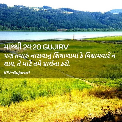 Picture 02 - માથ્થી 24:20 GUJIRV - પણ તમારું - Bible Verse Picture
