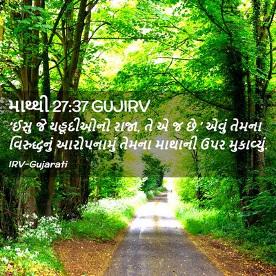 Picture 02 - માથ્થી 27:37 GUJIRV - ‘ઈસુ જે યહૂદીઓનો - Bible Verse Picture