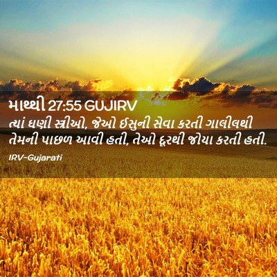 Picture 02 - માથ્થી 27:55 GUJIRV - ત્યાં ઘણી સ્ત્રીઓ, - Bible Verse Picture