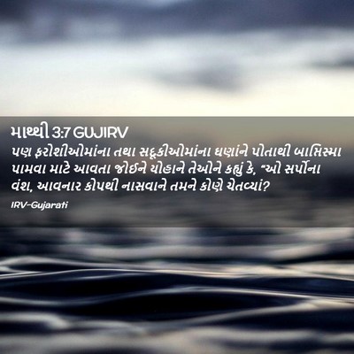 Picture 02 - માથ્થી 3:7 GUJIRV - પણ ફરોશીઓમાંના - Bible Verse Picture