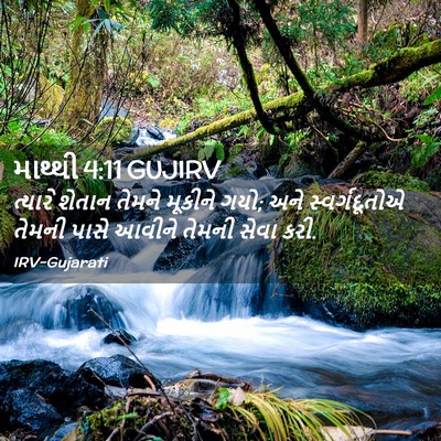 Picture 02 - માથ્થી 4:11 GUJIRV - ત્યારે શેતાન - Bible Verse Picture