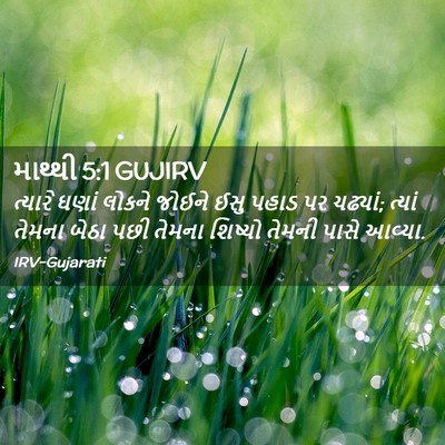 Picture 02 - માથ્થી 5:1 GUJIRV - ત્યારે ઘણાં લોકને - Bible Verse Picture