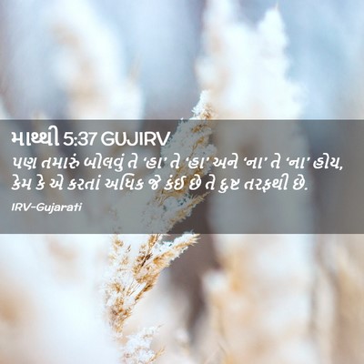 Picture 02 - માથ્થી 5:37 GUJIRV - પણ તમારું બોલવું - Bible Verse Picture
