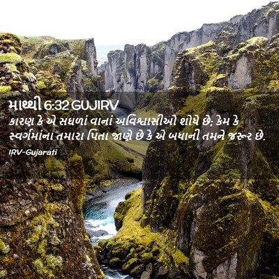 Picture 02 - માથ્થી 6:32 GUJIRV - કારણ કે એ સઘળાં - Bible Verse Picture