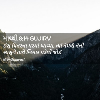 Picture 02 - માથ્થી 8:14 GUJIRV - ઈસુ પિતરના ઘરમાં - Bible Verse Picture