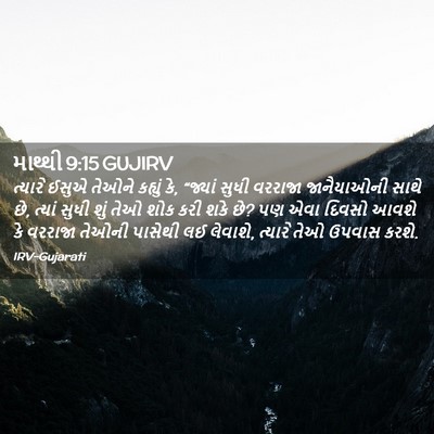 Picture 02 - માથ્થી 9:15 GUJIRV - ત્યારે ઈસુએ તેઓને - Bible Verse Picture