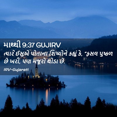 Picture 02 - માથ્થી 9:37 GUJIRV - ત્યારે ઈસુએ - Bible Verse Picture