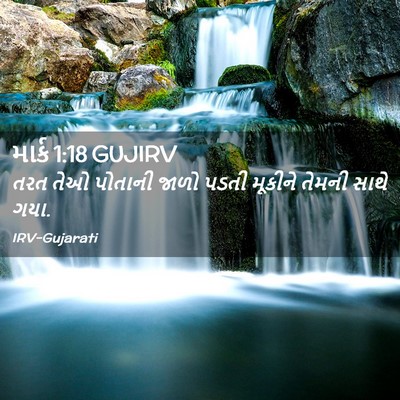 Picture 02 - માર્ક 1:18 GUJIRV - તરત તેઓ પોતાની - Bible Verse Picture
