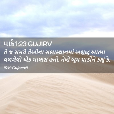 Picture 02 - માર્ક 1:23 GUJIRV - તે જ સમયે તેઓના - Bible Verse Picture