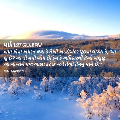 Picture 02 - માર્ક 1:27 GUJIRV - બધા એવા અચરત થયા કે - Bible Verse Picture