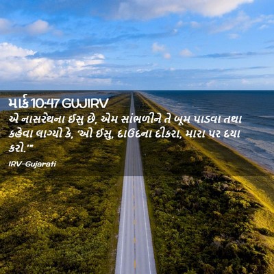 Picture 02 - માર્ક 10:47 GUJIRV - એ નાસરેથના ઈસુ છે, - Bible Verse Picture