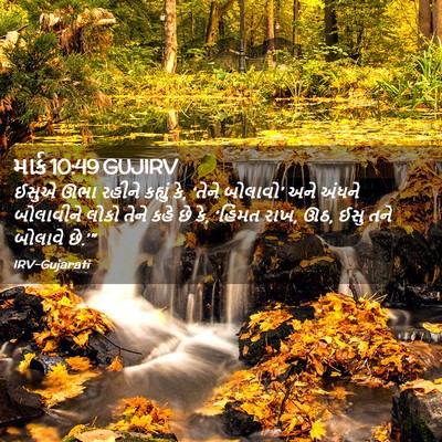 Picture 02 - માર્ક 10:49 GUJIRV - ઈસુએ ઊભા રહીને - Bible Verse Picture