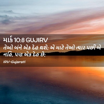 Picture 02 - માર્ક 10:8 GUJIRV - તેઓ બંને એક દેહ - Bible Verse Picture