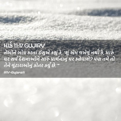 Picture 02 - માર્ક 11:17 GUJIRV - તેઓને બોધ કરતાં - Bible Verse Picture