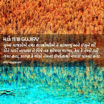 Picture 02 - માર્ક 11:18 GUJIRV - મુખ્ય યાજકોએ તથા - Bible Verse Picture
