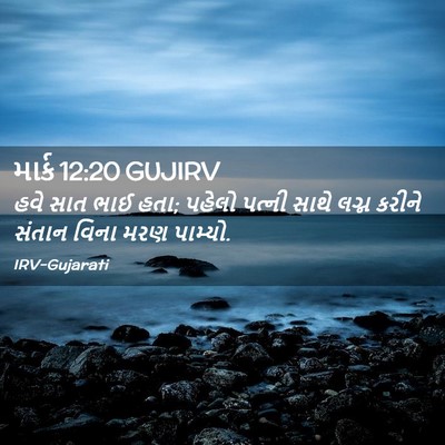 Picture 02 - માર્ક 12:20 GUJIRV - હવે સાત ભાઈ હતા; - Bible Verse Picture