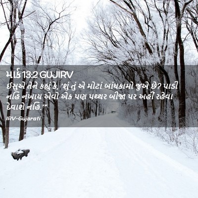 Picture 02 - માર્ક 13:2 GUJIRV - ઈસુએ તેને કહ્યું - Bible Verse Picture