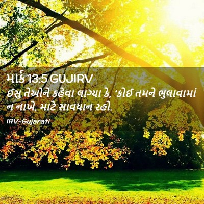 Picture 02 - માર્ક 13:5 GUJIRV - ઈસુ તેઓને કહેવા - Bible Verse Picture