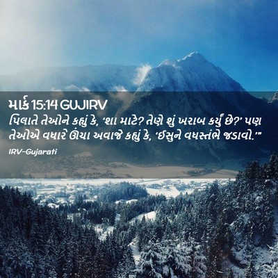 Picture 02 - માર્ક 15:14 GUJIRV - પિલાતે તેઓને - Bible Verse Picture