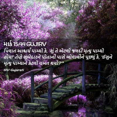 Picture 02 - માર્ક 15:44 GUJIRV - પિલાત આશ્ચર્ય - Bible Verse Picture