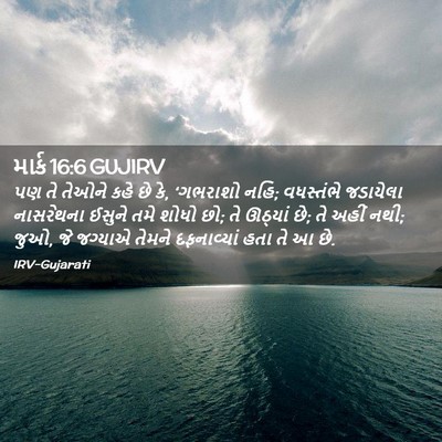 Picture 02 - માર્ક 16:6 GUJIRV - પણ તે તેઓને કહે છે - Bible Verse Picture