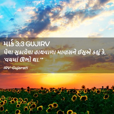 Picture 02 - માર્ક 3:3 GUJIRV - પેલા સુકાયેલા - Bible Verse Picture