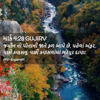 Picture 02 - માર્ક 4:28 GUJIRV - જમીન તો પોતાની - Bible Verse Picture