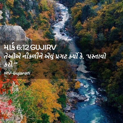 Picture 02 - માર્ક 6:12 GUJIRV - તેઓએ નીકળીને એવું - Bible Verse Picture