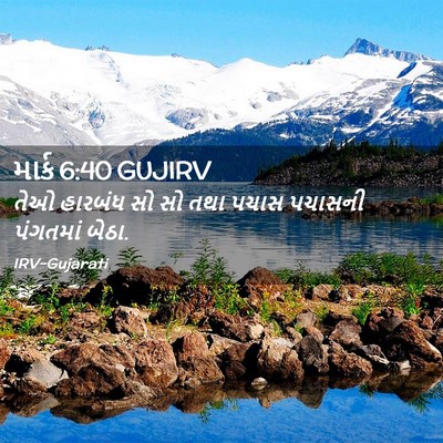 Picture 02 - માર્ક 6:40 GUJIRV - તેઓ હારબંધ સો સો - Bible Verse Picture