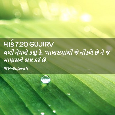 Picture 02 - માર્ક 7:20 GUJIRV - વળી તેમણે કહ્યું - Bible Verse Picture