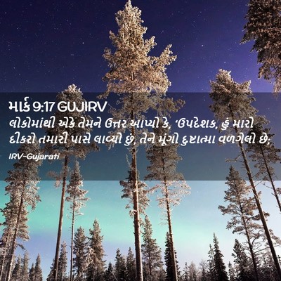 Picture 02 - માર્ક 9:17 GUJIRV - લોકોમાંથી એકે - Bible Verse Picture