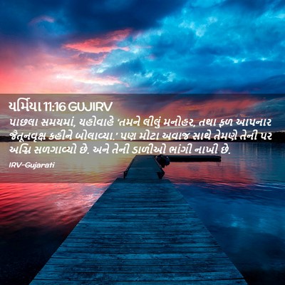 Picture 02 - યર્મિયા 11:16 GUJIRV - પાછલા સમયમાં, - Bible Verse Picture