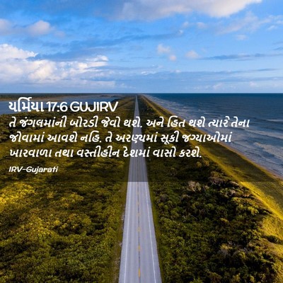 Picture 02 - યર્મિયા 17:6 GUJIRV - તે જંગલમાંની - Bible Verse Picture