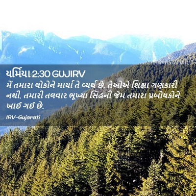 Picture 02 - યર્મિયા 2:30 GUJIRV - મેં તમારા લોકોને - Bible Verse Picture