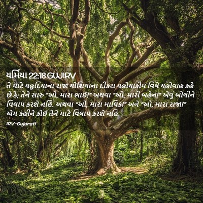 Picture 02 - યર્મિયા 22:18 GUJIRV - તે માટે યહૂદિયાના - Bible Verse Picture