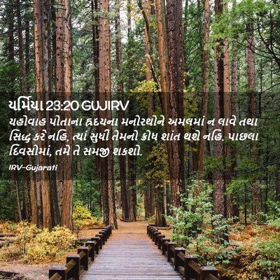 Picture 02 - યર્મિયા 23:20 GUJIRV - યહોવાહ પોતાના - Bible Verse Picture