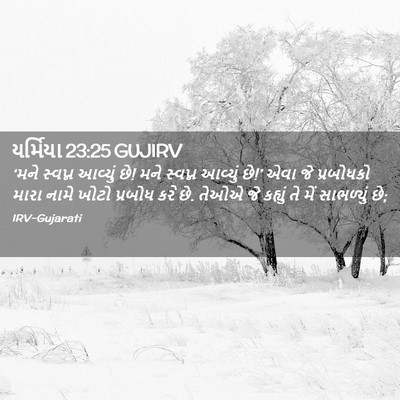Picture 02 - યર્મિયા 23:25 GUJIRV - ‘મને સ્વપ્ન - Bible Verse Picture