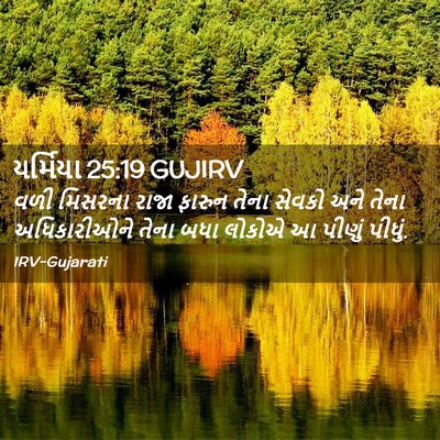Picture 02 - યર્મિયા 25:19 GUJIRV - વળી મિસરના રાજા - Bible Verse Picture