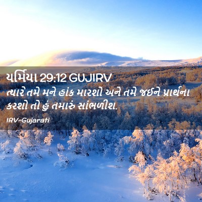 Picture 02 - યર્મિયા 29:12 GUJIRV - ત્યારે તમે મને - Bible Verse Picture