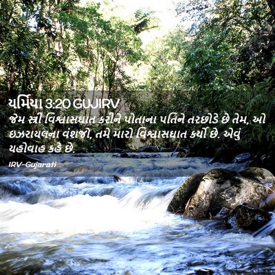 Picture 02 - યર્મિયા 3:20 GUJIRV - જેમ સ્ત્રી - Bible Verse Picture