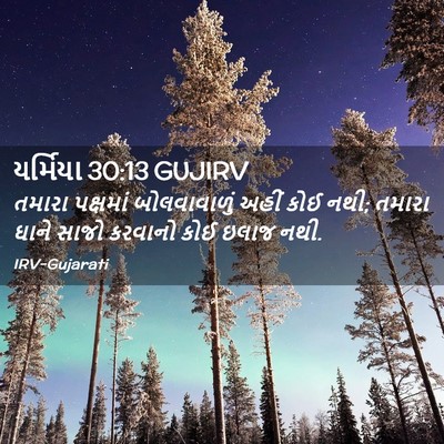 Picture 02 - યર્મિયા 30:13 GUJIRV - તમારા પક્ષમાં - Bible Verse Picture