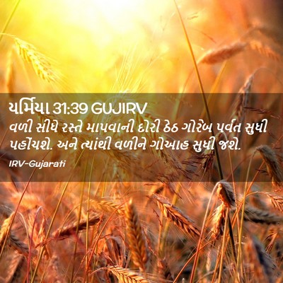 Picture 02 - યર્મિયા 31:39 GUJIRV - વળી સીધે રસ્તે - Bible Verse Picture